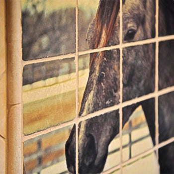 Personalized Tile Mural - Tumbled Stone