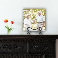 Easel Stand - Black Metal Scroll