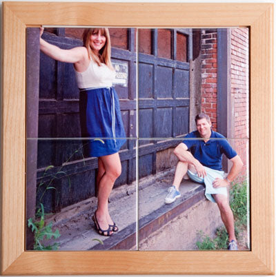 Wood Frame for 4 - 4" Photo Tile Mural